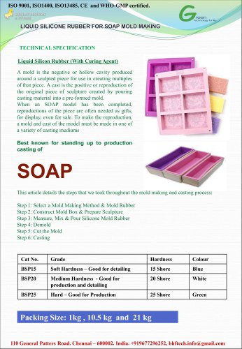 Liquid Silicone Resin for Soap Mold Making