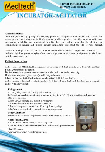 Stainless steel incubator-agitator