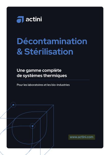 Décontamination & Stérilisation