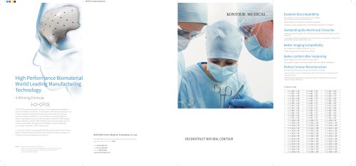 kontour Cranial Reparing System - PEEK (PSI)