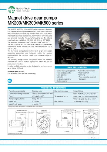 Gear Pump MK200-300-500 series