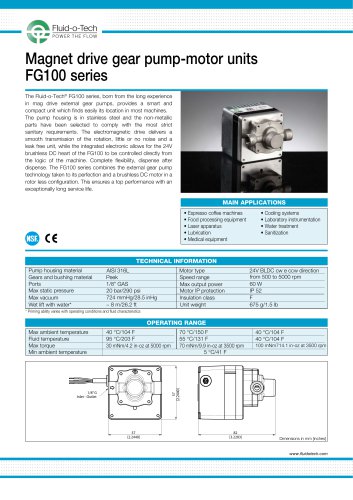 Gear Pump-Motor Unit FG100 series