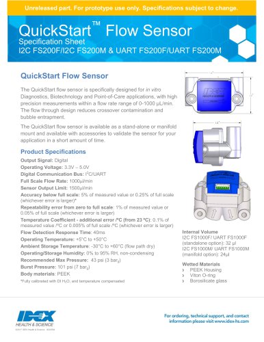 QuickStart™ Flow Sensor