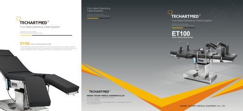 ET100,Universal operating table / electro-hydraulic / Trendelenburg / reverse Trendelenburg,TECHARTMED