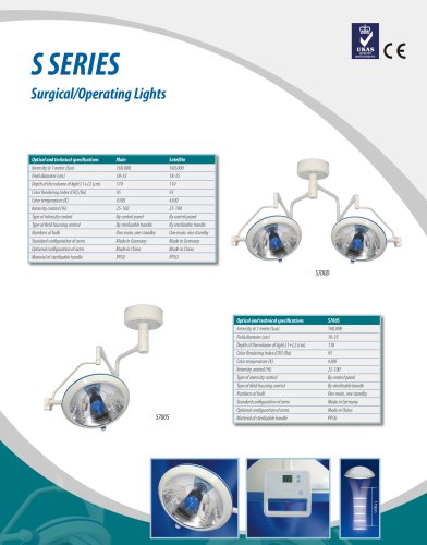 S series,LED surgical light / ceiling-mounted / with control panel,TECHARTMED