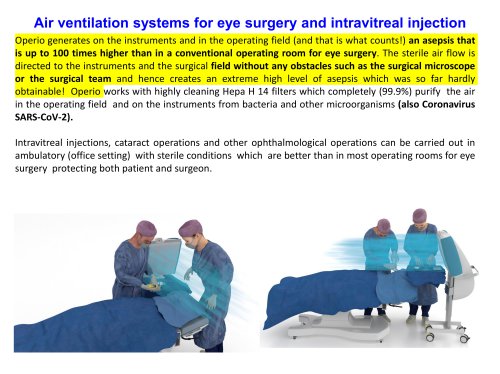 Air ventilation systems for eye surgery and intravitreal injection