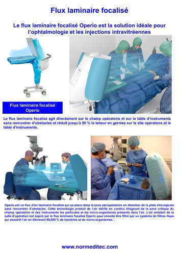 Flux laminaire focalisé pour l’ophtalmologie et les injections intravitréennes