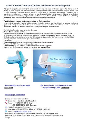 Laminar airflow ventilation systems in orthopaedic operating room (2025)