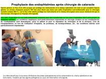 Prophylaxie des endophtalmies après chirurgie de cataracte - 1