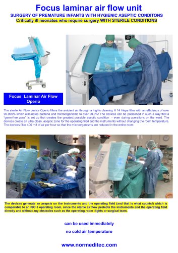 SURGERY OF PREMATURE INFANTS WITH HYGIENIC ASEPTIC CONDITONS