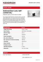 Solenoid Door Lock, SelfLocked (SL)