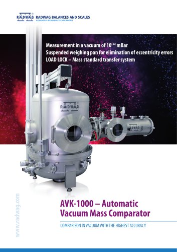 AVK-1000 - Automatic Vacuum Mass Comparator