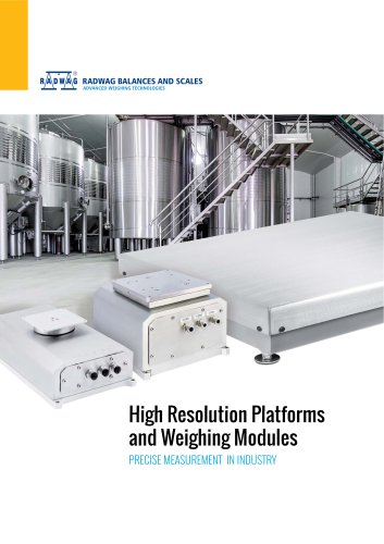 HRP PLATFORMS AND WEIGHING MODULES