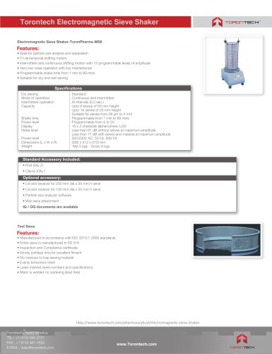 Torontech Electromagnetic Sieve Shaker