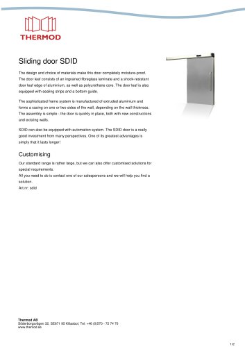 Sliding door SDID