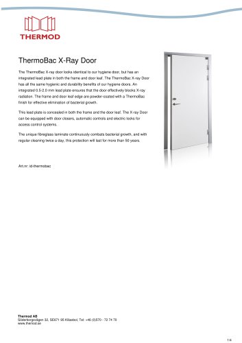 ThermoBac X-Ray Door