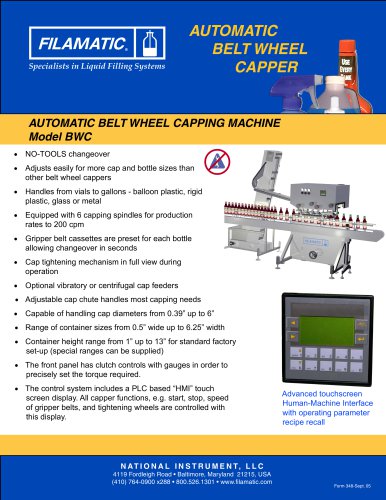 AUTOMATIC BELT WHEEL CAPPING MACHINE Model BWC