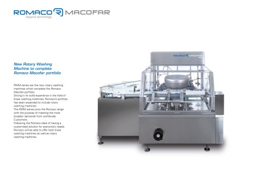 New Rotary Washing Machine to complete Romaco Macofar portfolio