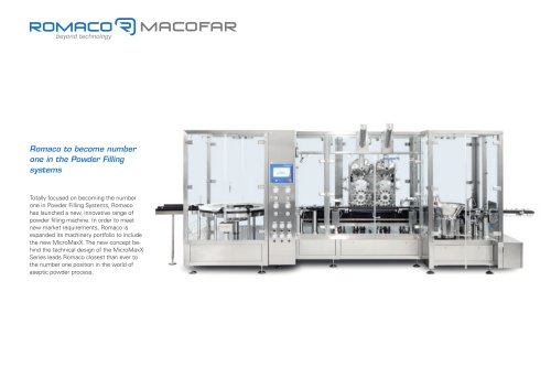 Romaco to become number one in the Powder Filling systems