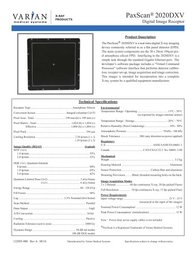 PaxScan 2020DXV