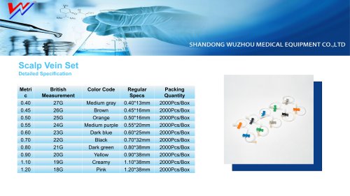 WUZHOU-Scalp vein set 20G