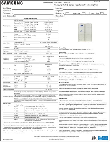 SUBMITTAL AM144FXVAJH/AA