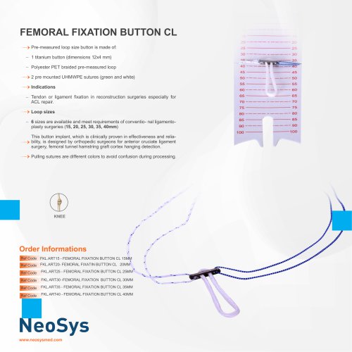 femoral fixation button CL