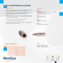 PEEK INTERFERENCE SCREWS
