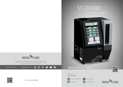 ST-200 CC Ultra Smart Blood Gas Analyzer