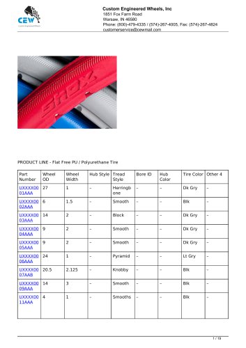 Flat Free PU / Polyurethane Tire