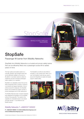 The Stop-Safe Barrier from Mobility Networks