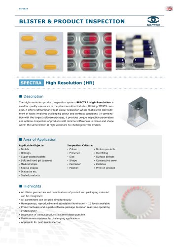 BLISTER & PRODUCT INSPECTION