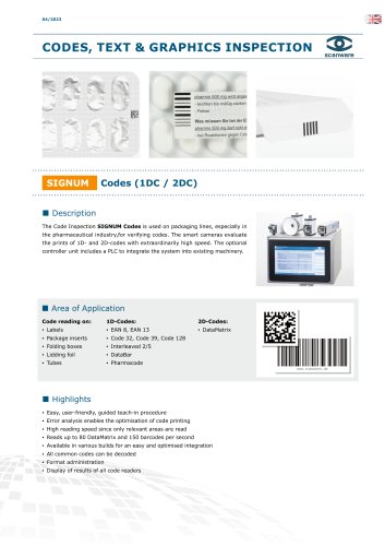 CODES, TEXT & GRAPHICS INSPECTION