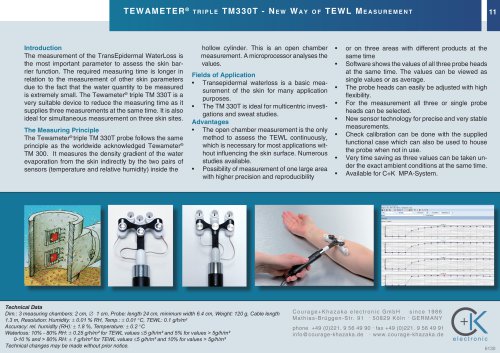 Tewameter® Triple TM 330T