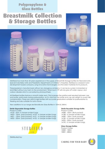 Breastmilk Collection & Storage Bottles