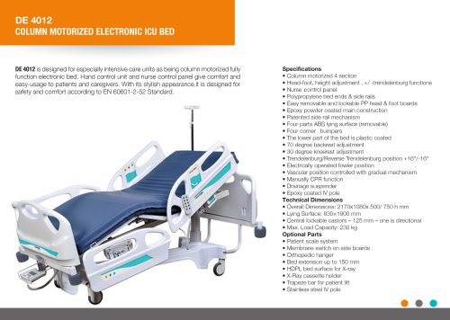 4 MOTORIZED ELECTRIC HOSPITAL BED