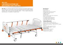 ELECTRIC 2 FUNCTION HOSPITAL BED WITH FOLDABLE LEGS AND SIDERAILS