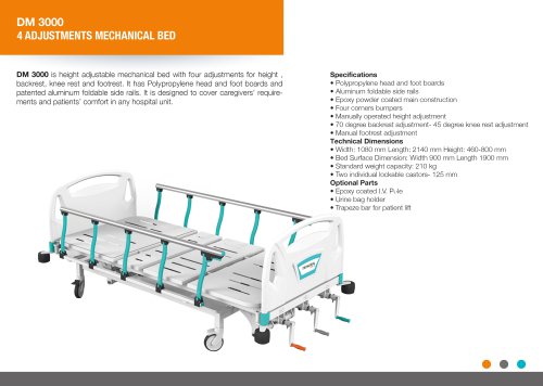 FOUR ADJUSTMENTS MECHANICAL BED