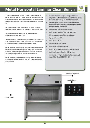 METAL HORIZONTAL LAMINAR CLEAN BENCH