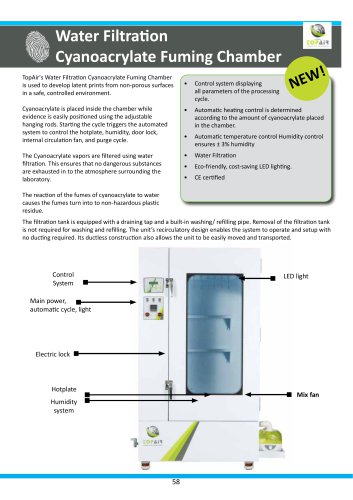 WATER FILTRATION CYANOACRYLATE FUMING CHAMBER