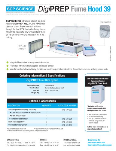 DigiPREP Fume Hood 39