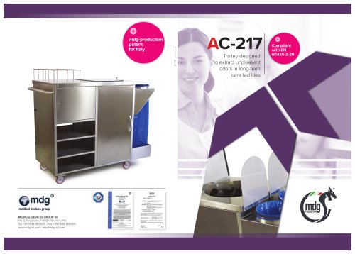 AC-217 Trolley designed for long-term care facilities