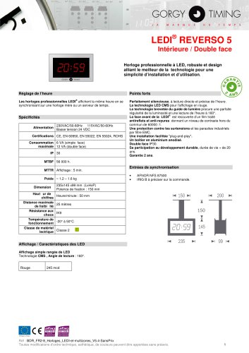 LEDI REVERSO 5 - double face - intérieure