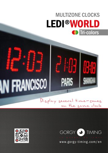 MULTIZONE CLOCKS Tri-colors LEDI®WORLD