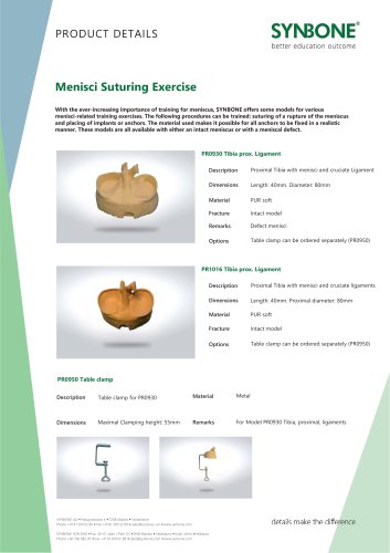 Menisci Suturing Exercise