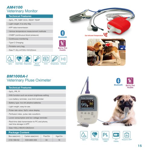 AM1000A-I Veterinary Pulse Oximeter