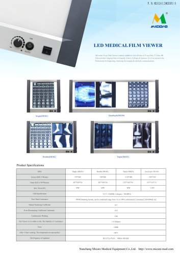 M202412MGXRY0 brochure of LED medical film viewer - MG series
