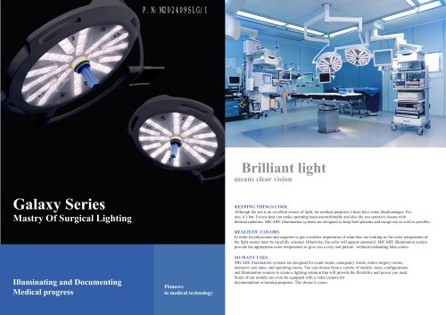 MICARE Surgical Light Catalog M202409SLG1 - GALAXY-LED series