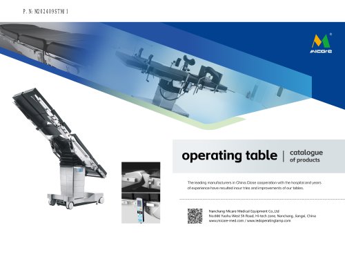 MICARE Surgical Table Catalog M202409STM1