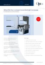 IM profile M as a compact transmitted light microscope for Biomedicine and Microfluidics